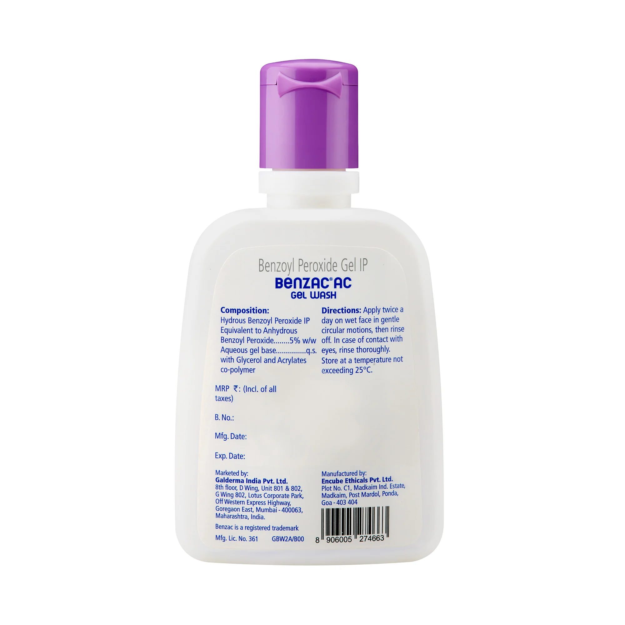 Benzac Ac Gel Wash - (100ml) - Image 2