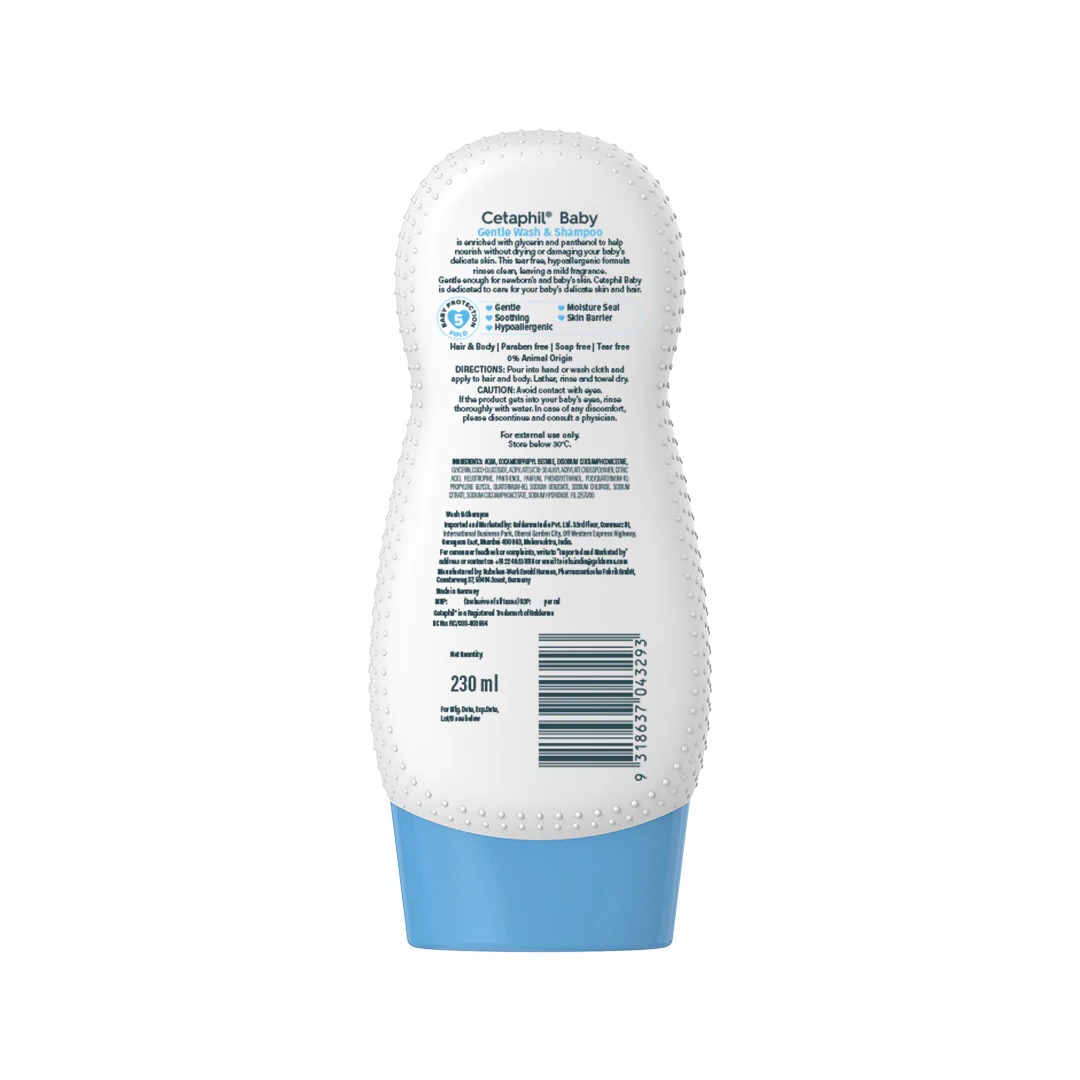 Cetaphil Baby Gentle Wash & Shampoo with Wheat Protein and Glycerin | Dermatologist Tested - Image 10