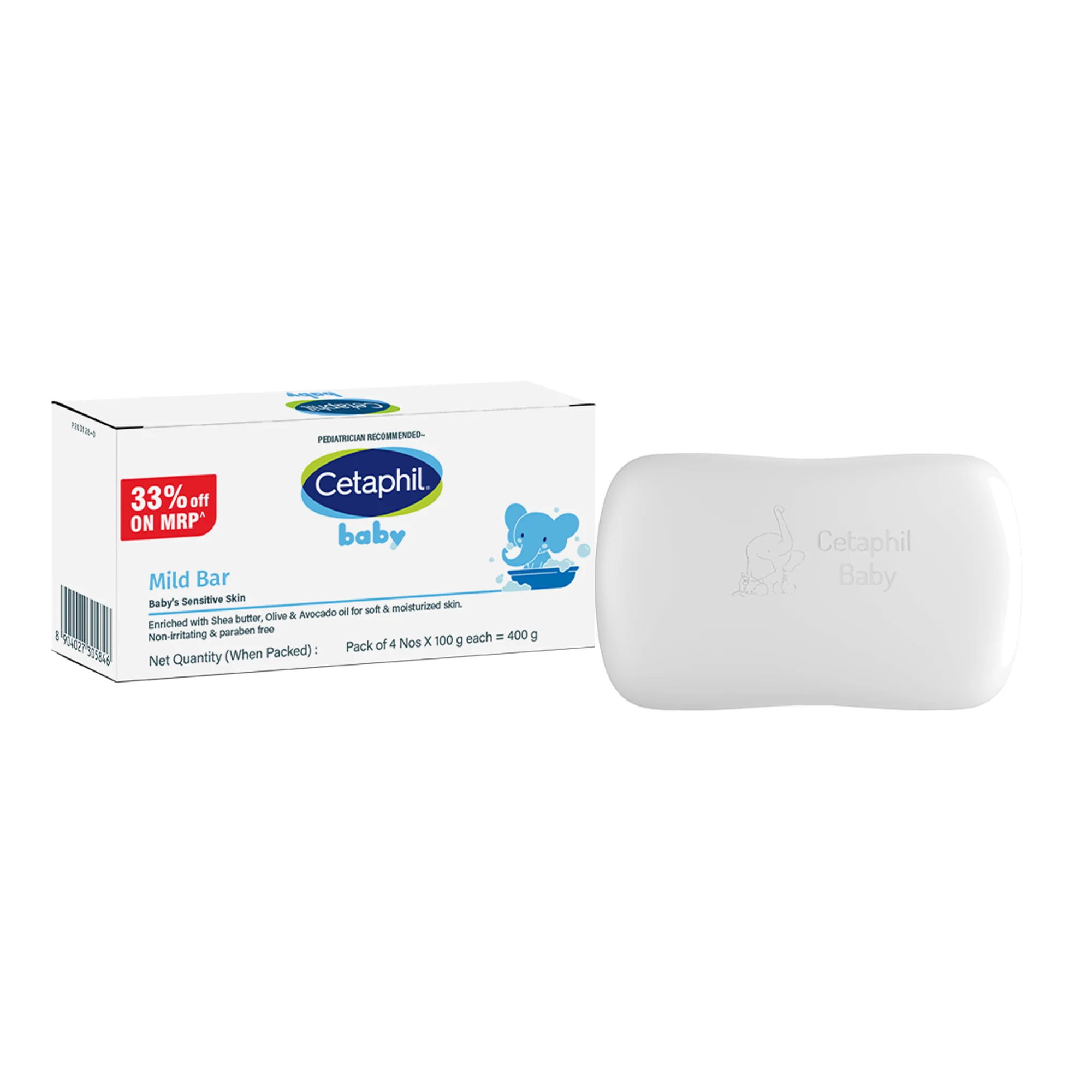 Cetaphil Baby Mild Bar - (4x100gm) - Image 3