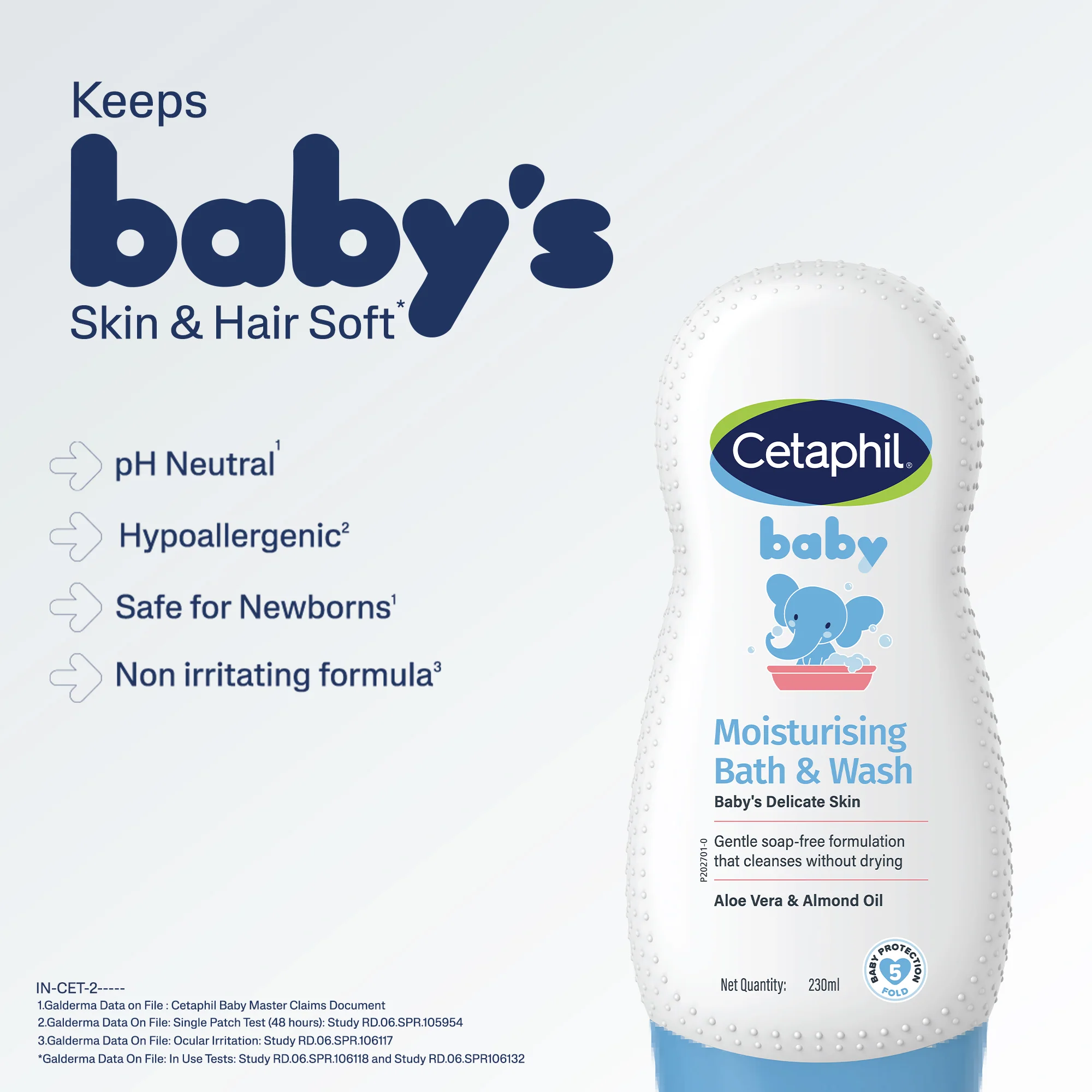 Cetaphil Baby Moisturising Bath & Wash | Dermat Tested - Image 7