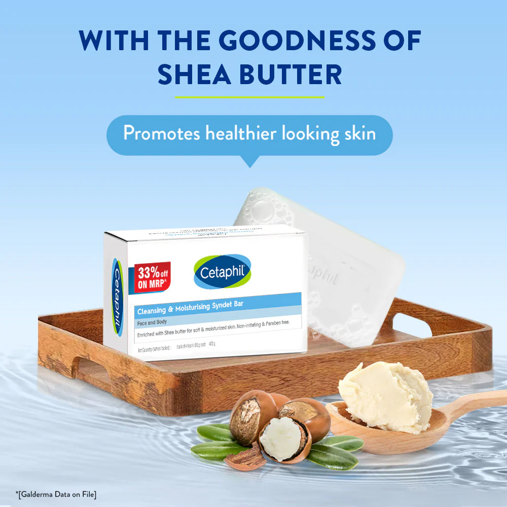 Cetaphil Cleansing Moisturizing Syndet Bar - (4x100gm) - Image 4