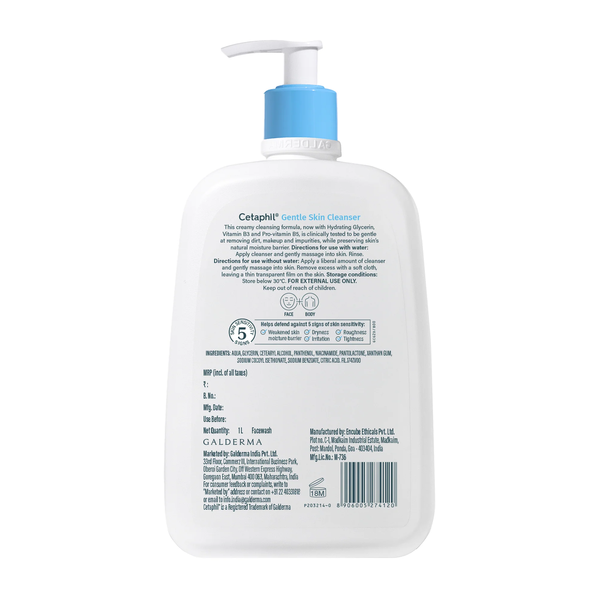 Cetaphil Gentle Skin Cleanser 1000 ML | Dermat recommended - Image 12