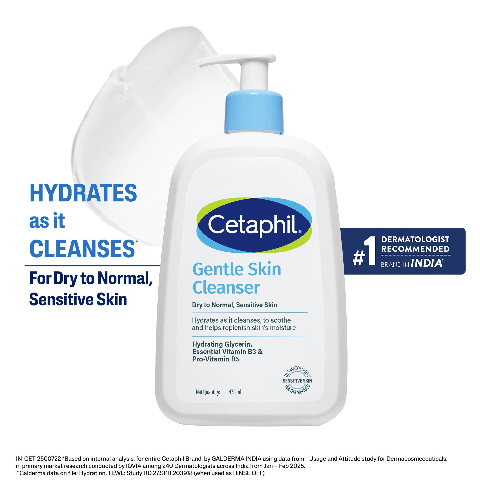 Cetaphil Gentle Skin Cleanser 473 ml | Dermat recommended - Image 3