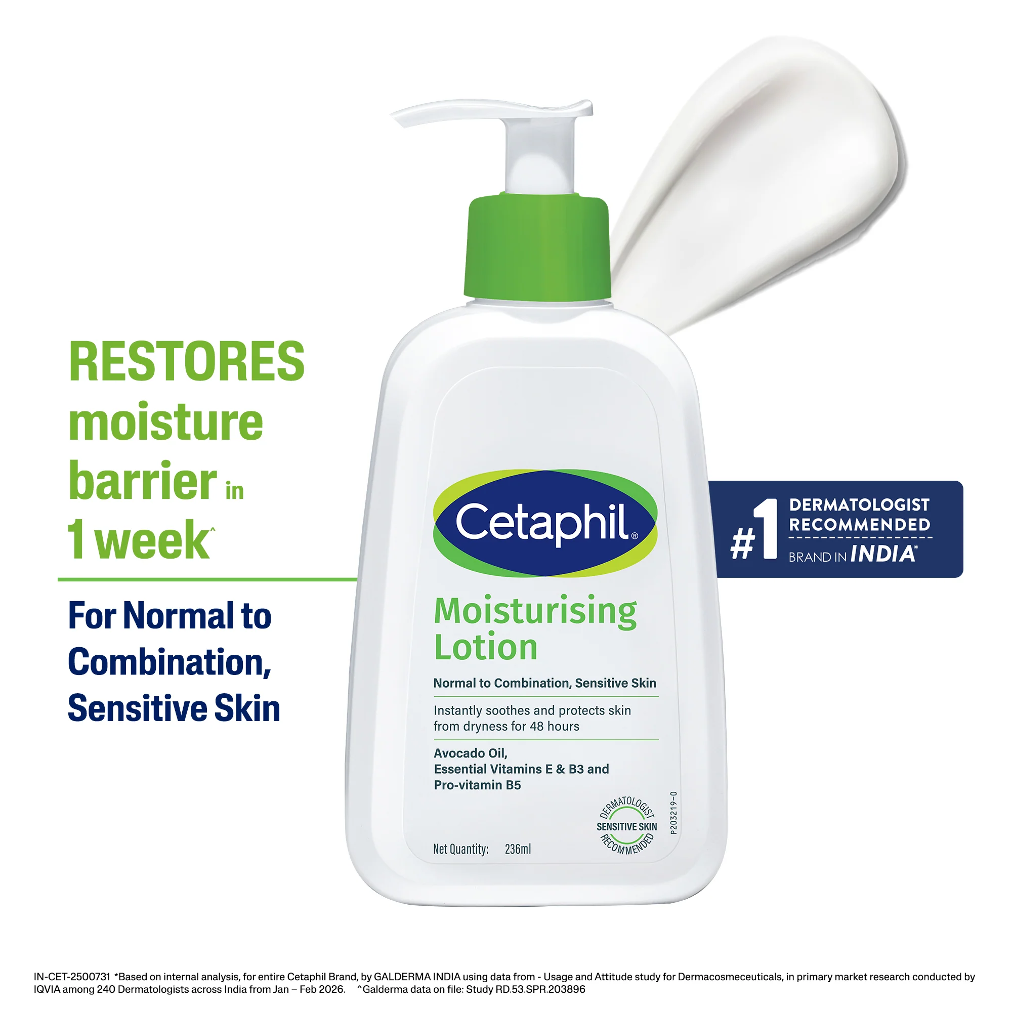 Cetaphil Moisturising Lotion 250ml For Dry to Normal skin - Image 4