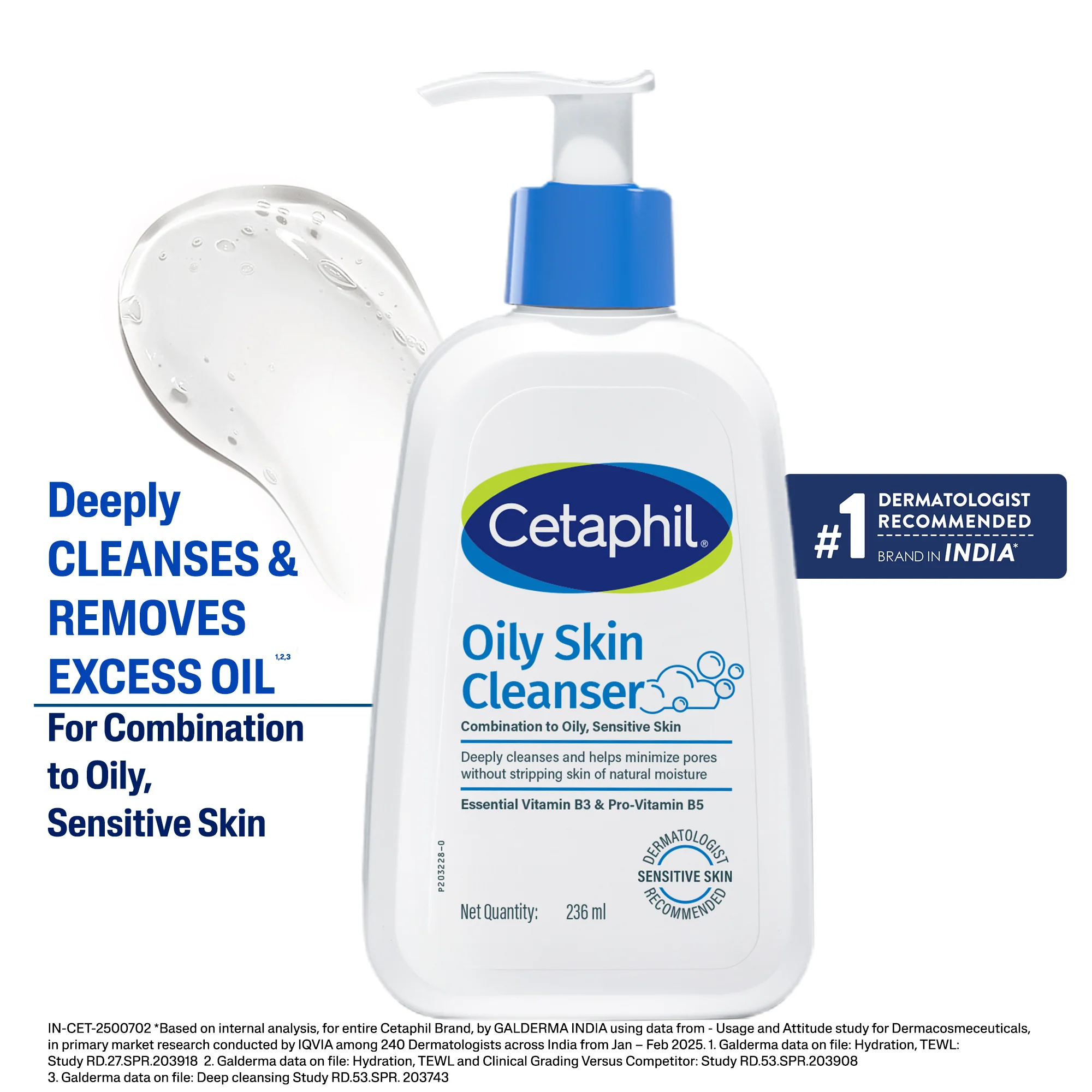 Cetaphil Oily Skin Cleanser 236 ml | Dermat Recommended - Image 3