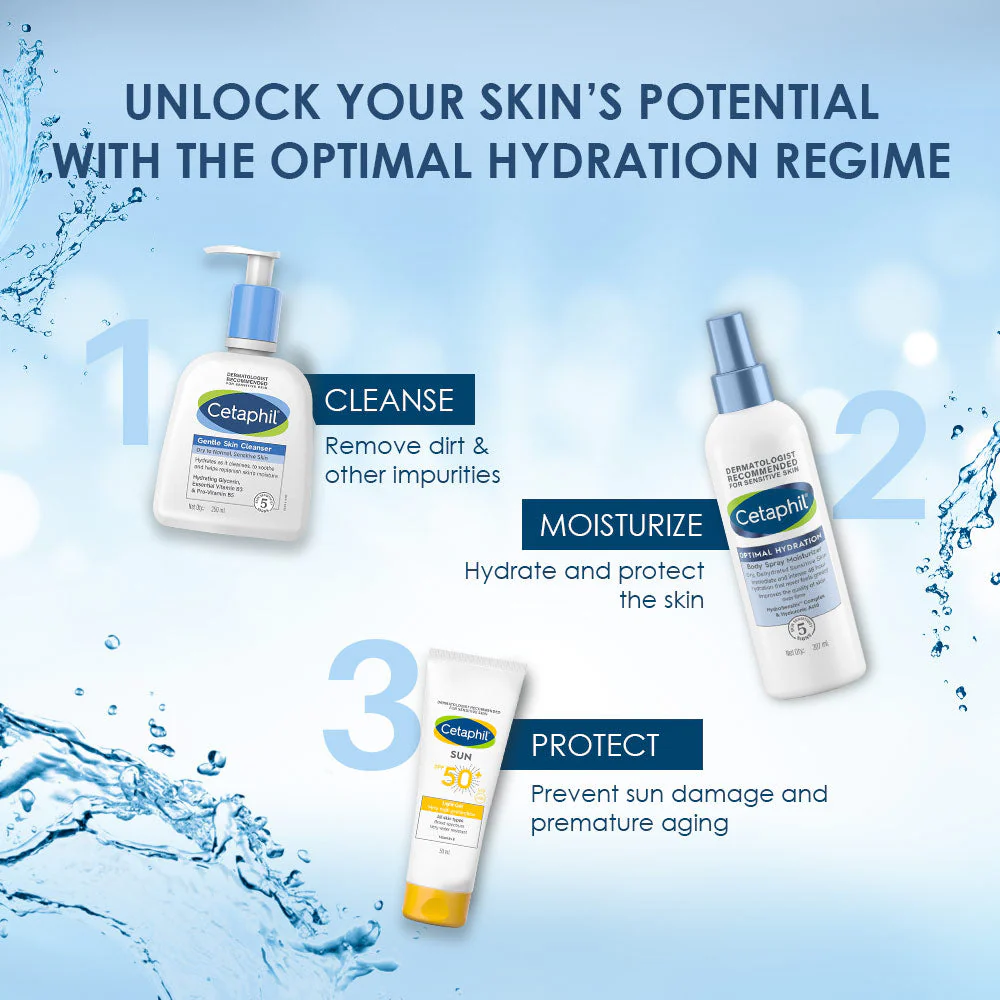Cetaphil Optimal Hydration Body Spray Moisturizer 207ml - Image 3