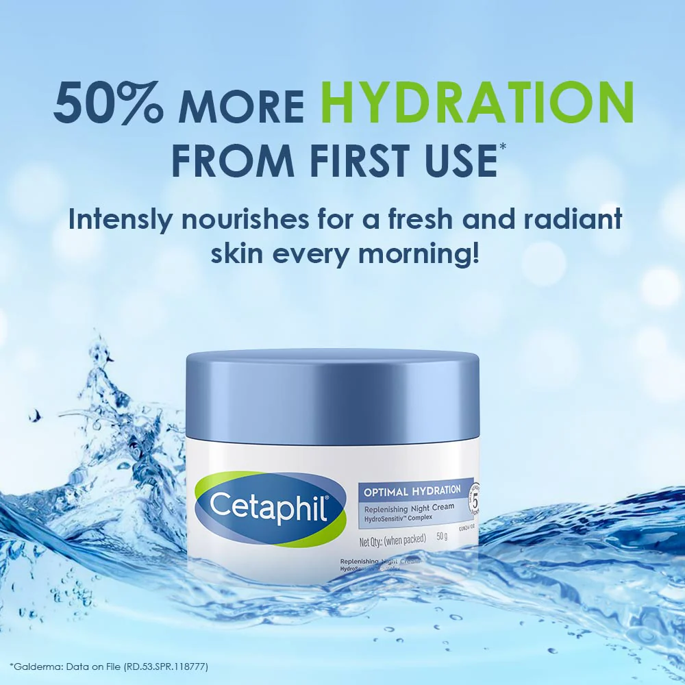 Cetaphil Optimal Hydration Replenishing Night Cream 50g - Image 5