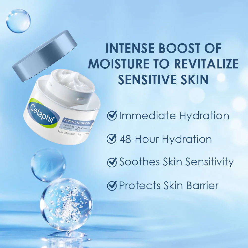 Cetaphil Optimal Hydration Replenishing Night Cream 50g - Image 8