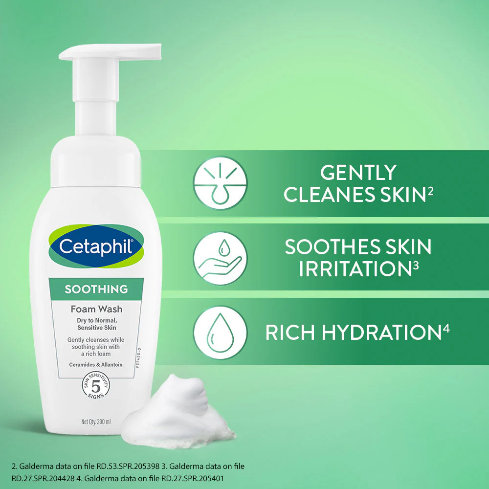 Cetaphil Soothing Foam Wash 200 ml with Ceramides - Image 4